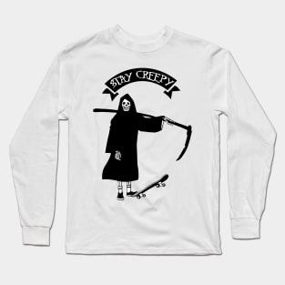 tay Creepy Skater Skate Board SoCal Gothic Punk Rocker Halloween Long Sleeve T-Shirt